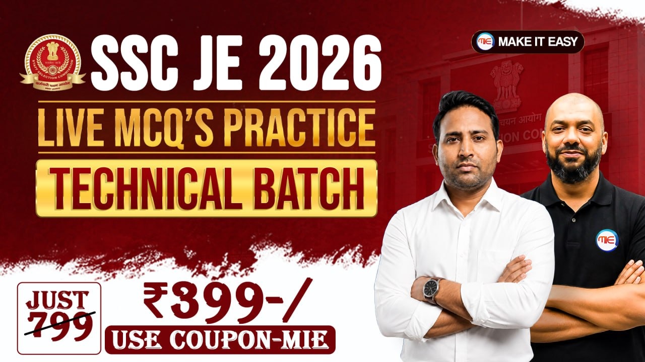 SSC JE 2026 (Technical) LIVE MCQ Practice