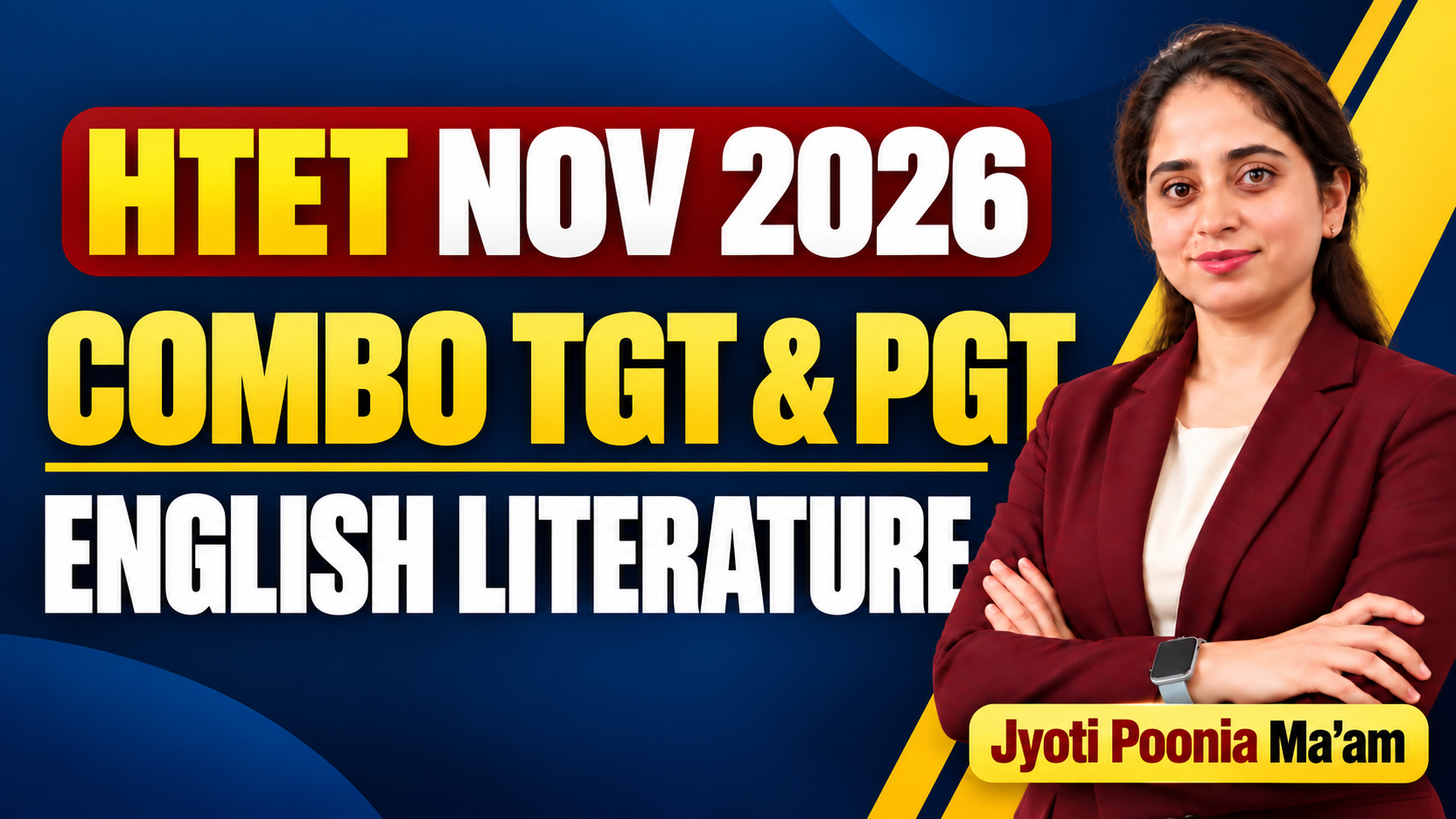 सफलता Combo Batch बैच | HTET TGT And PGT English | Jyoti Punia Ma'am