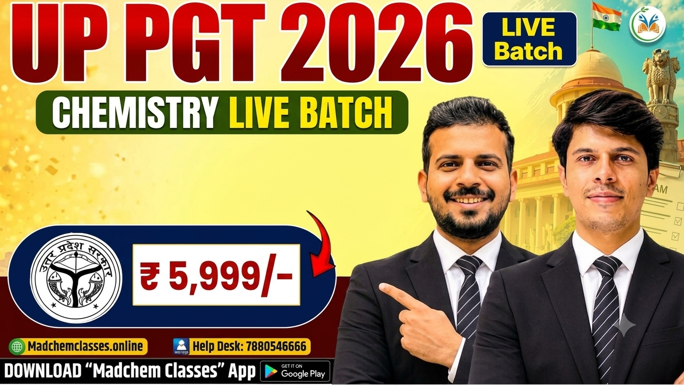 UP PGT Chemistry 2026 Live batch 
