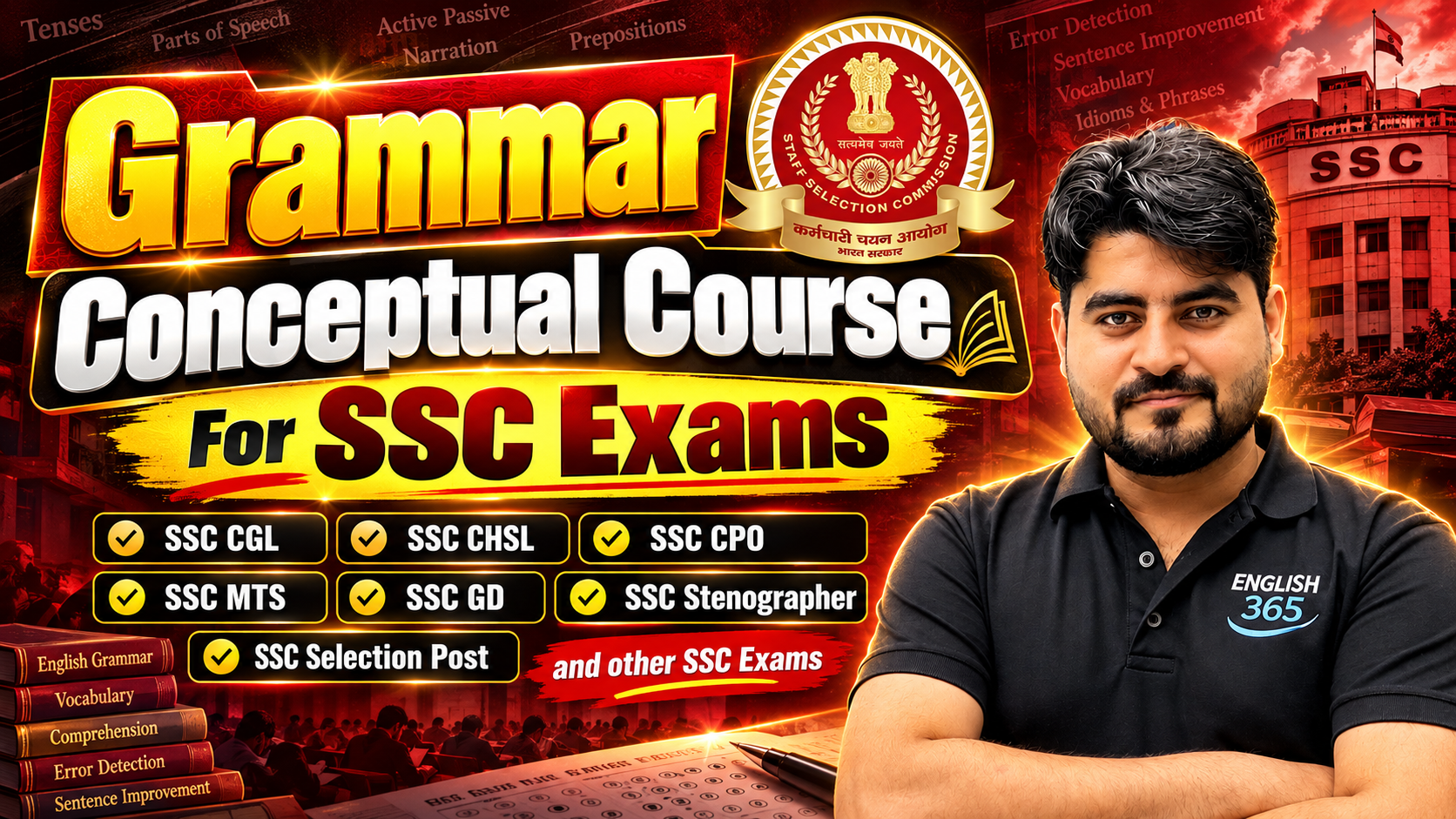 Grammar Chapter-wise Conceptual Course for SSC CGL/CHSL/MTS 2026-27