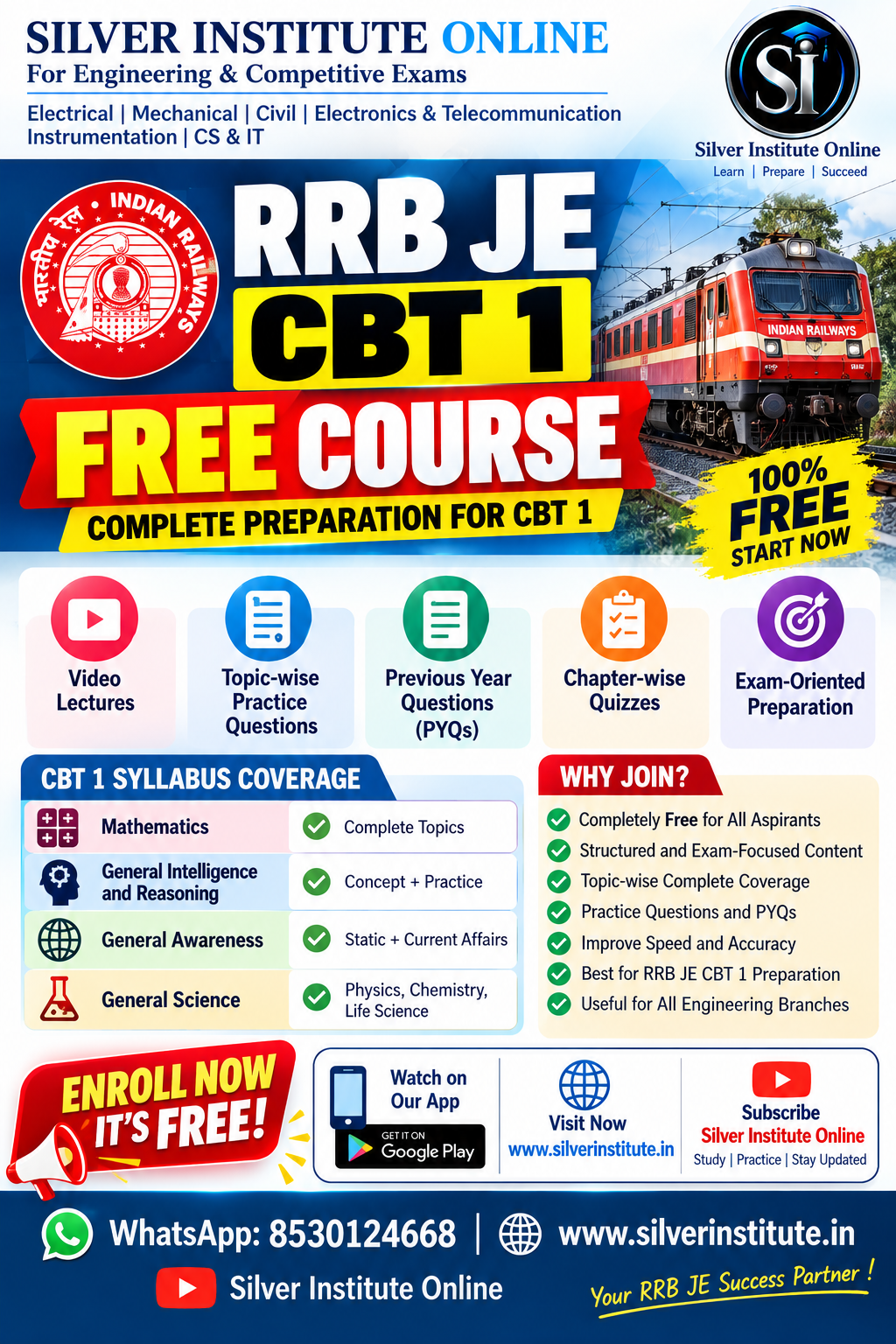 RRB JE CBT 1 free course 