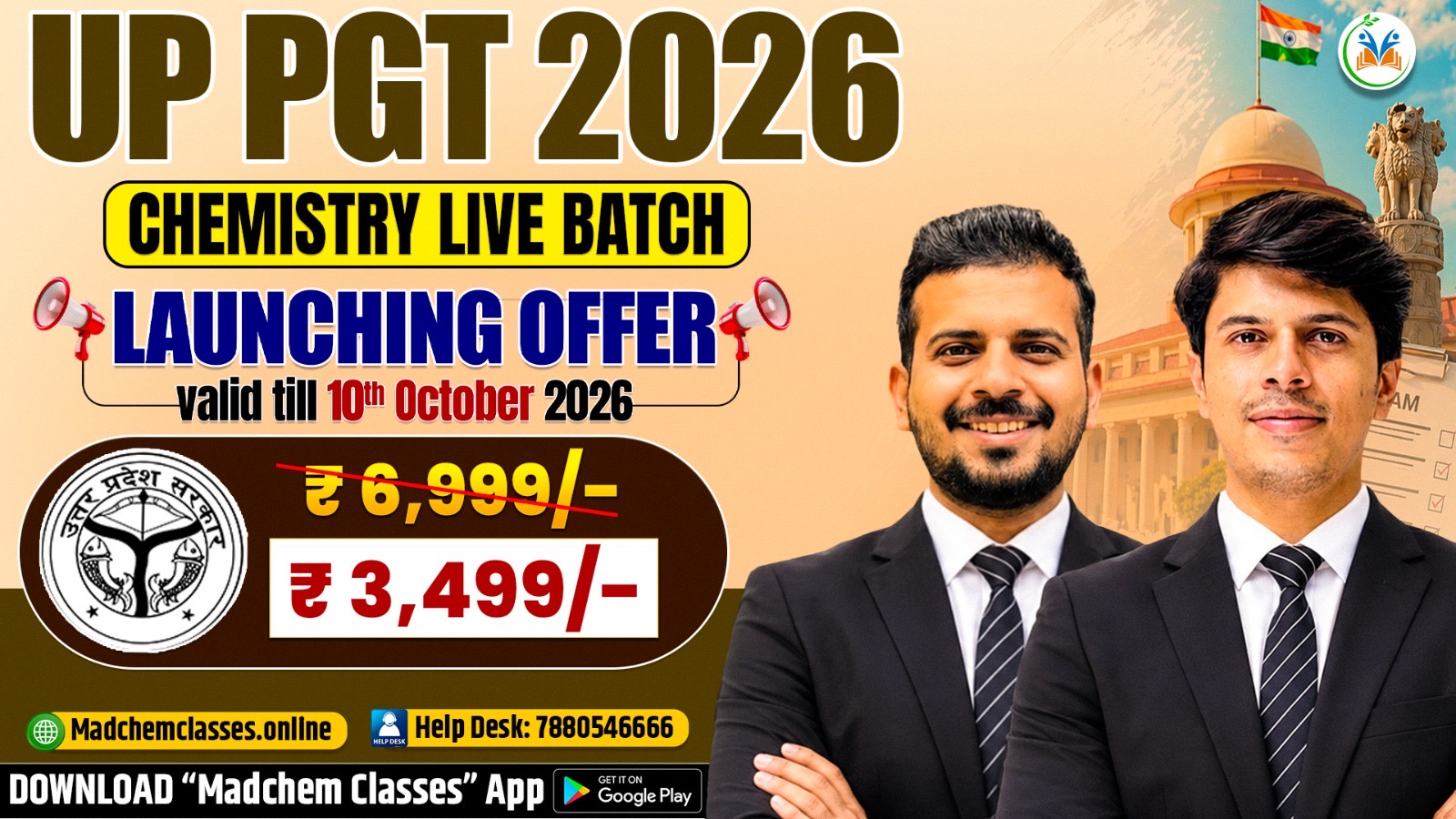 UP PGT Chemistry 2026 Live Course