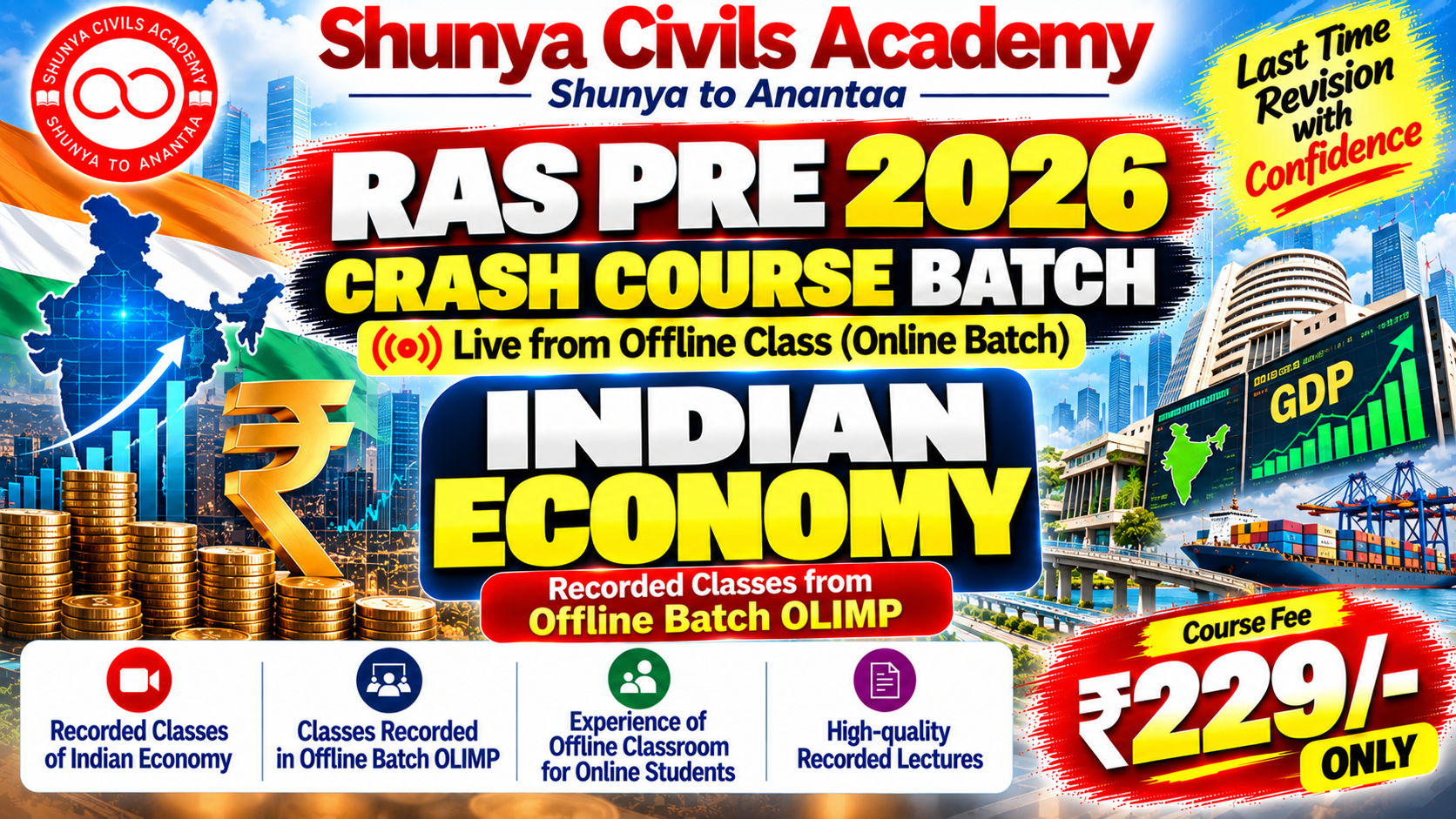 RAS PRE 2026 Indian Economy Revision Batch (Live from Offline Class)