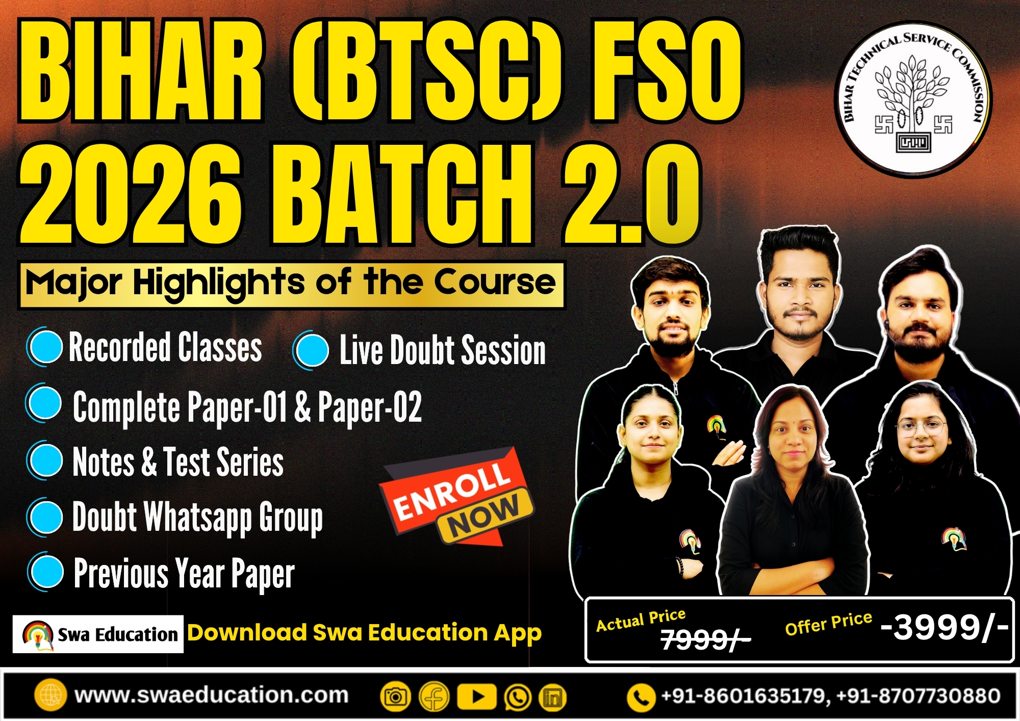 BIHAR (BTSC) FSO EXAM 2026 BATCH 2.0