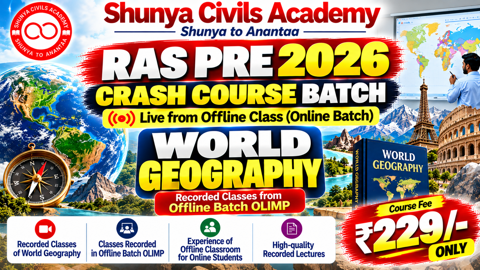 RAS PRE 2026 World Geography Revision Batch (Live from Offline Class)