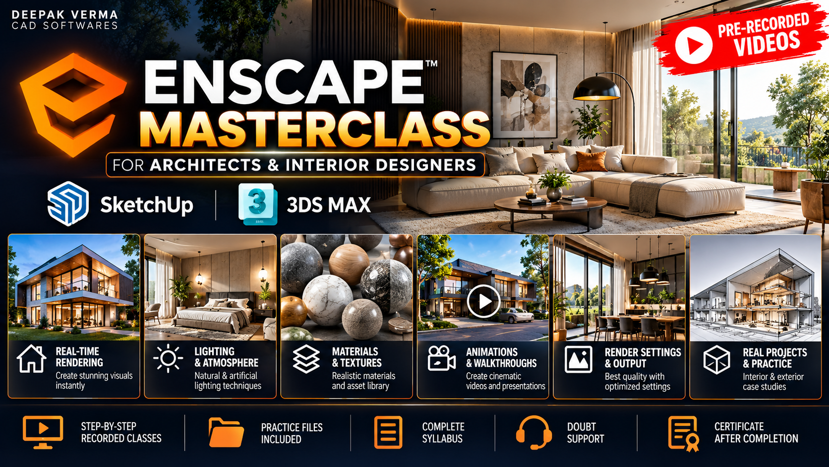 Enscape Masterclass for Architects & Interior Designers (Recorded 🔷)