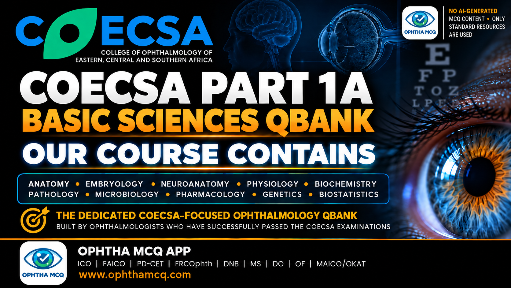 COECSA Part 1A – Basic Sciences Qbank