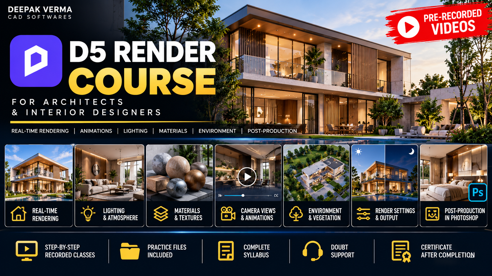 D5 Professional Course for Architect & Designers (Recorded 🔷)