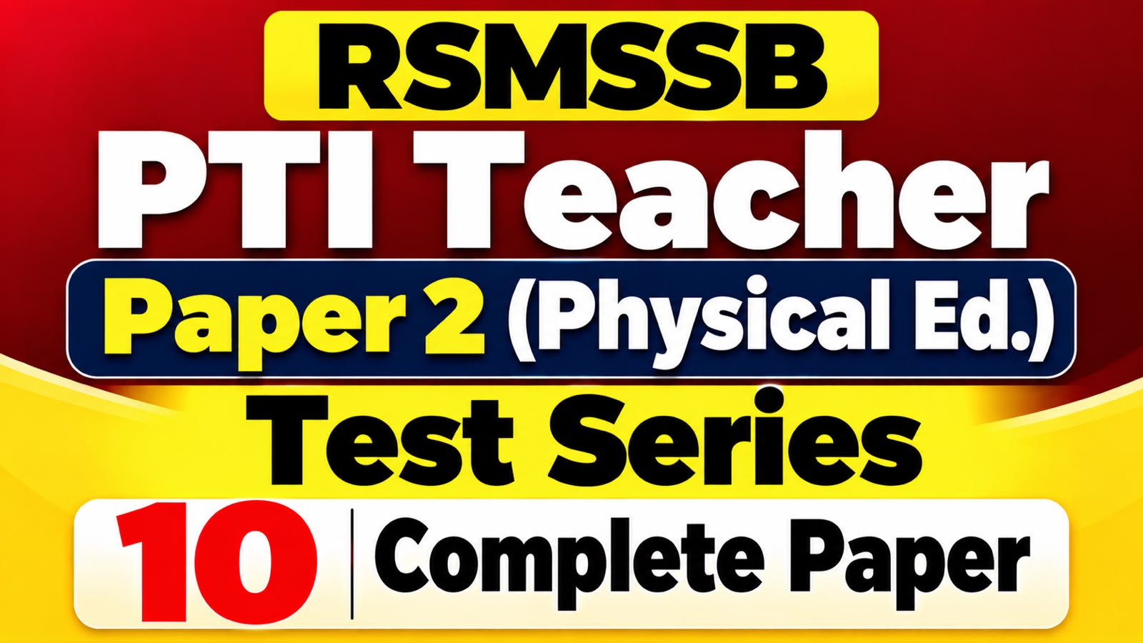 PTI Teacher Paper 2 (Physical Ed.) Test Series 