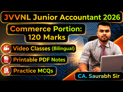 JVVNL Junior Accountant (Commerce Portion) 2026