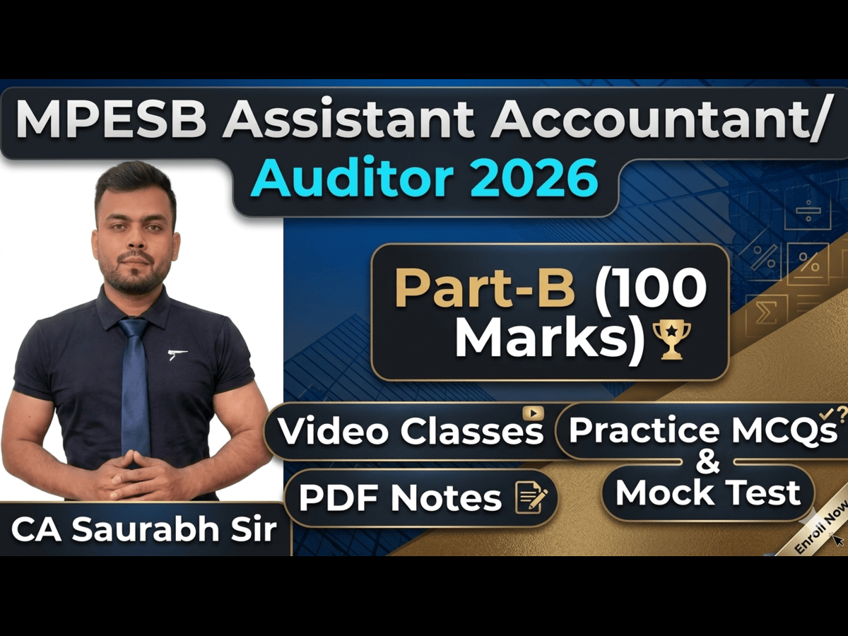MPESB Auditor/ Accountant Exam 2026 (Part-B 100 Marks)