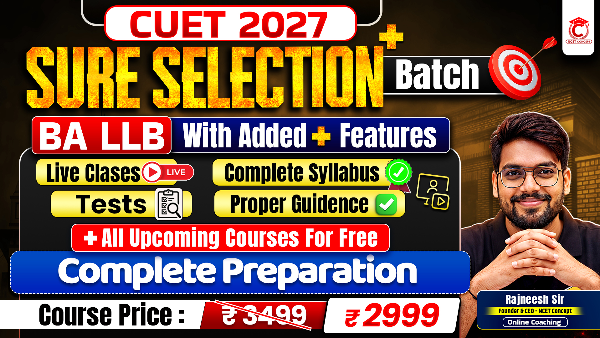 CUET 2027 | Sure Selection Plus Batch | BA LLB Complete Preparation