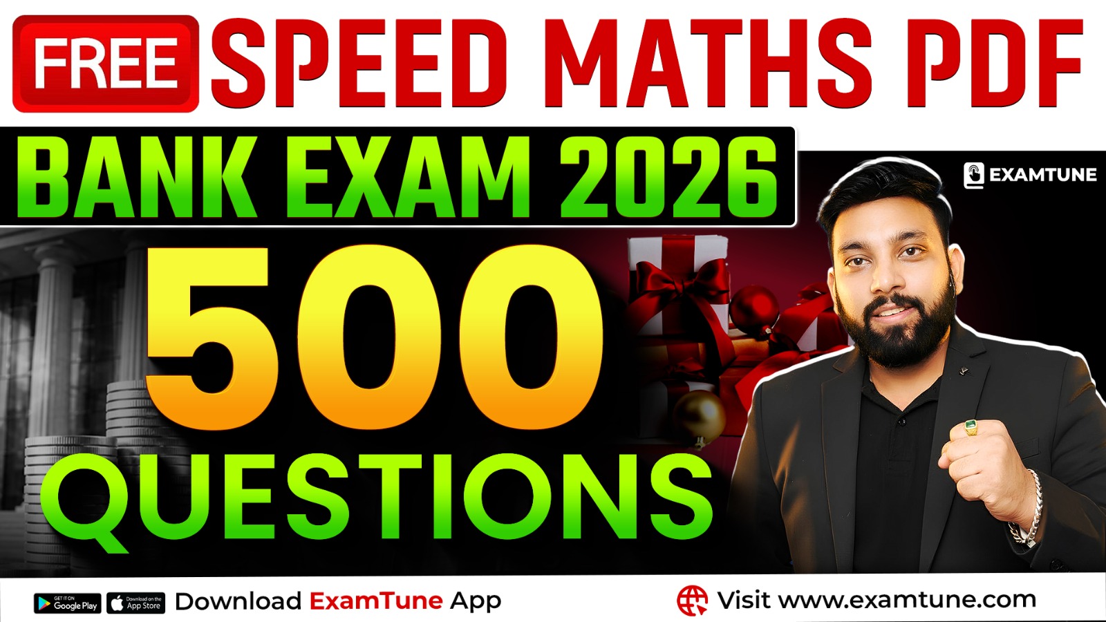 Free Speed Maths PDF for Bank Exam 2026 | 500 Questions by Arun Sir