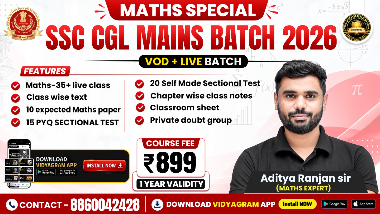Maths Special - SSC CGL Mains Batch 2026 🔥