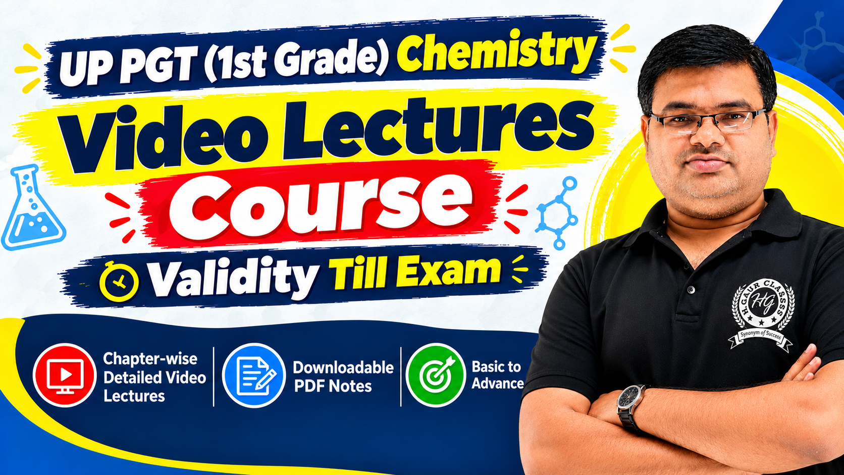 Video Lectures For UP PGT (1st Grade) Chemistry – संकल्प बैच