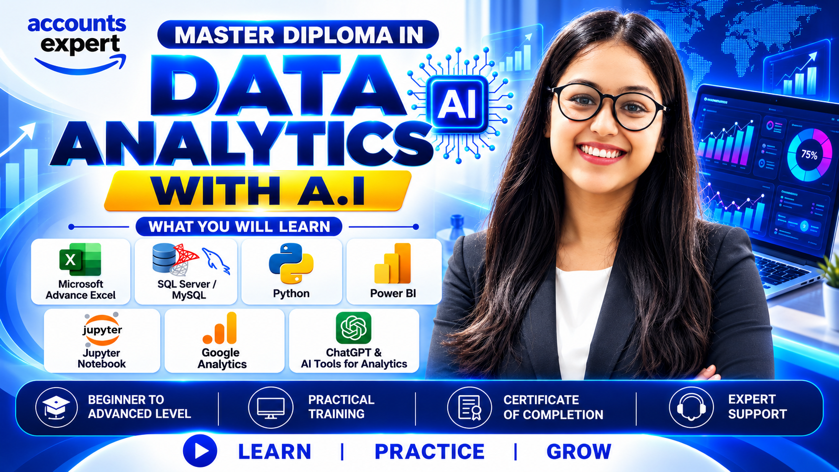 Master Diploma in Data Analytics with A.I