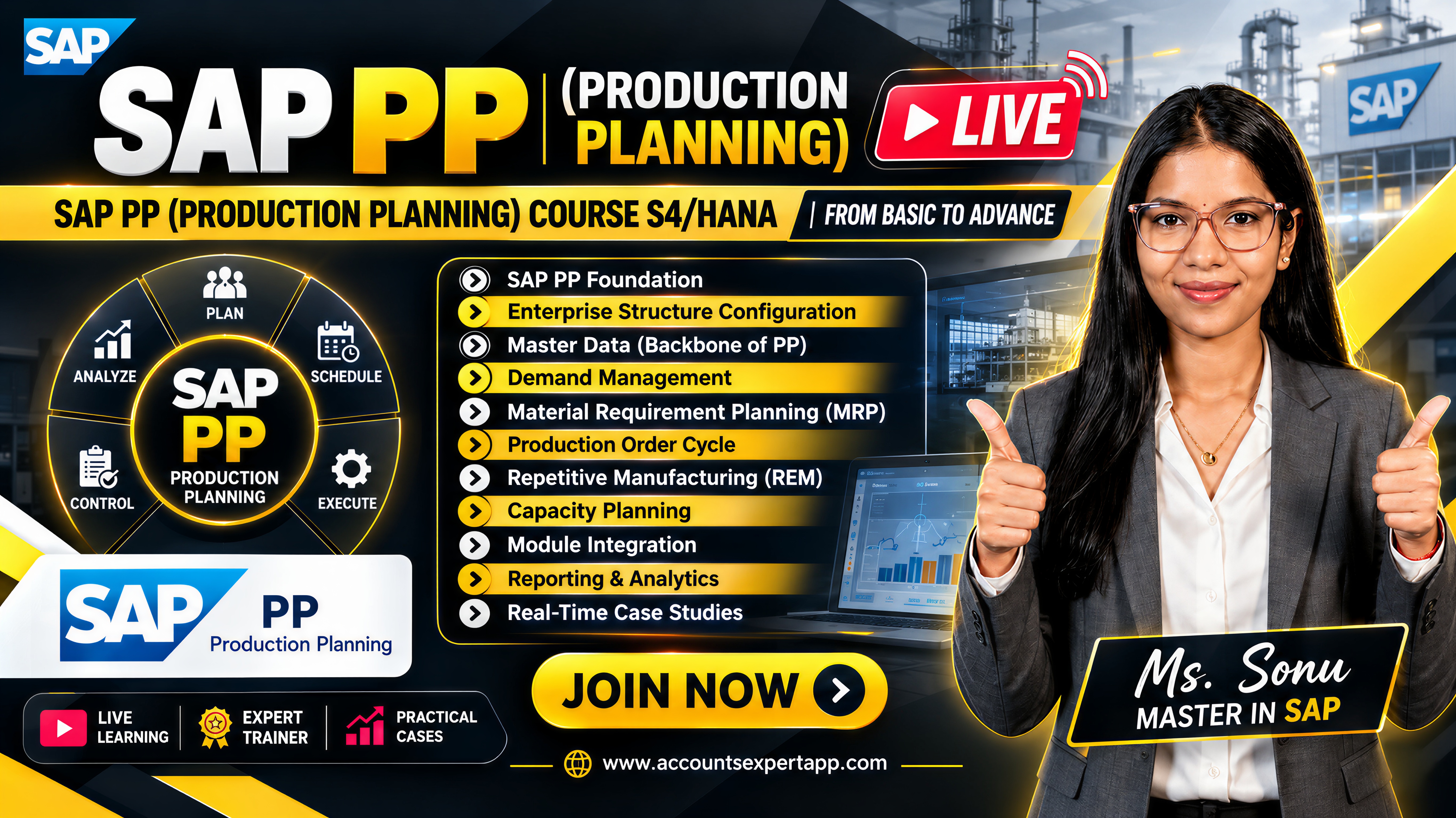 SAP PP (Production Planning) Basic to Advance Live Course