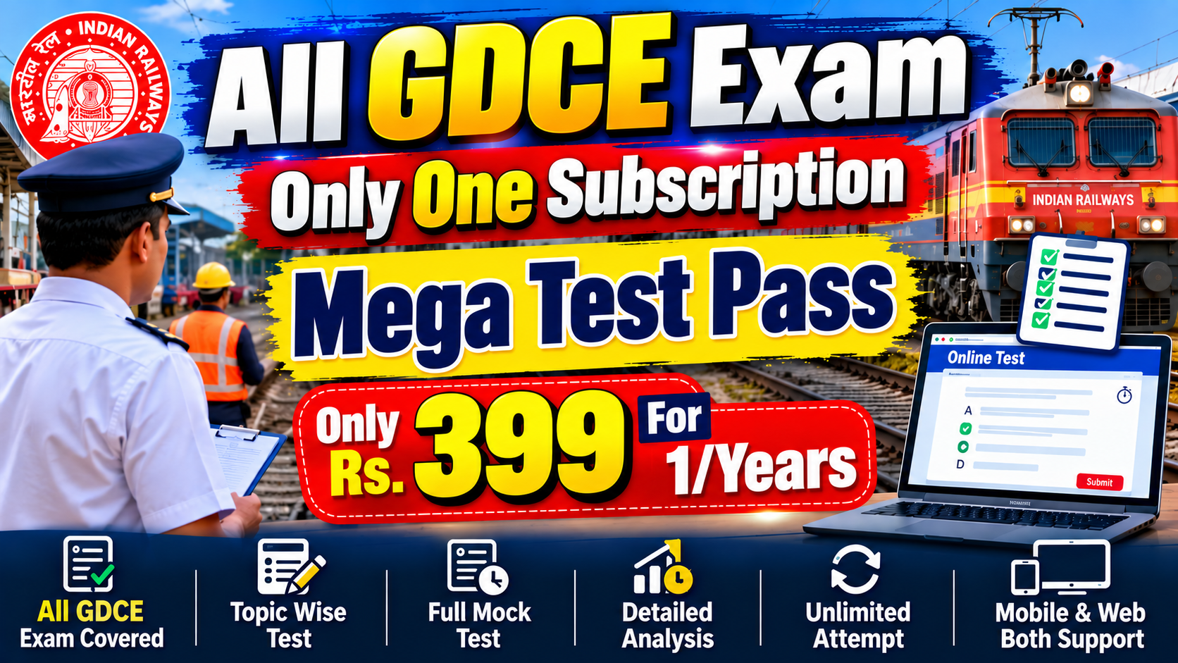 GDCE ALL POST/Exams Mock Test 
