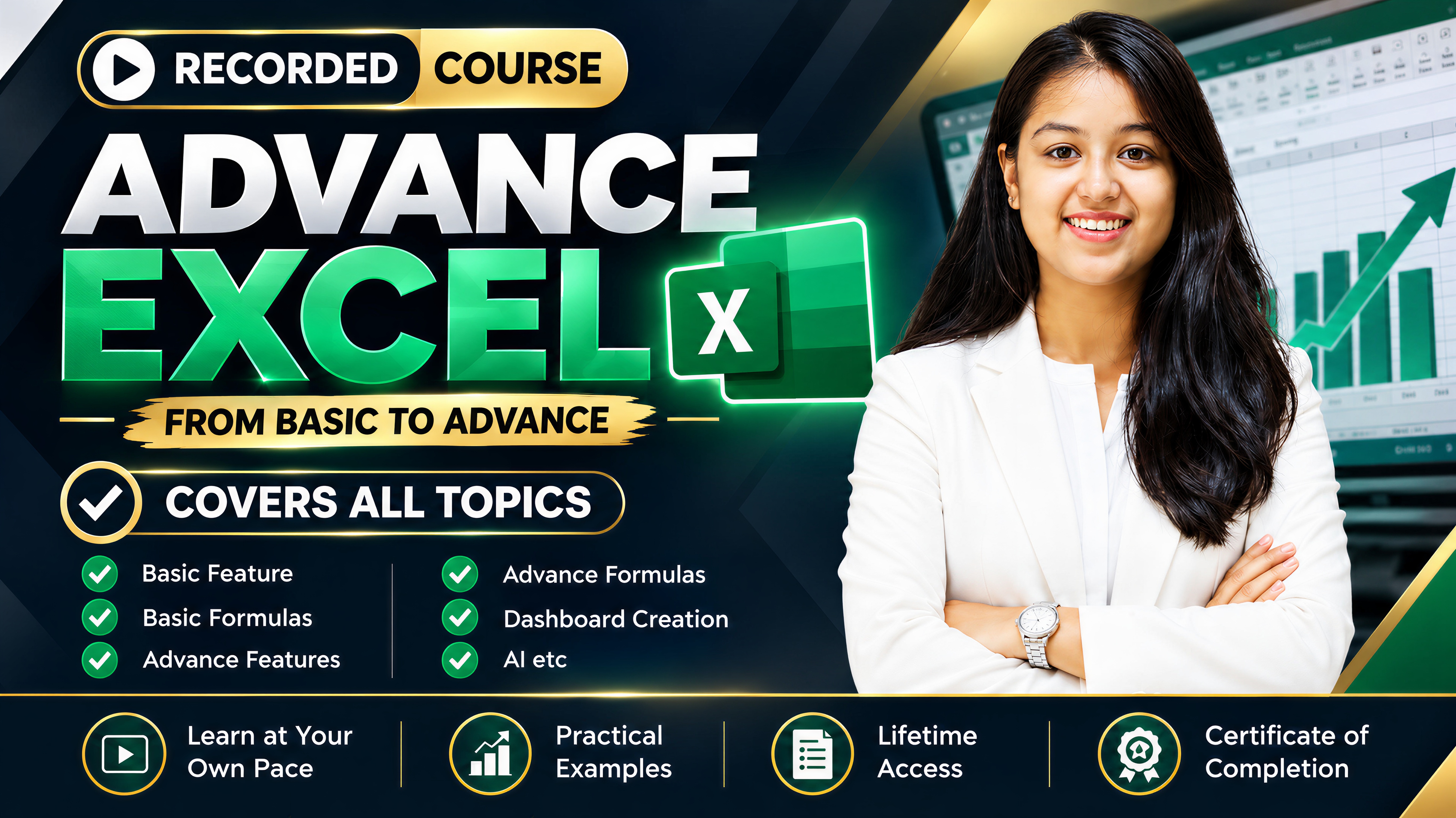 Excel Advance Recorded Course for Professionals