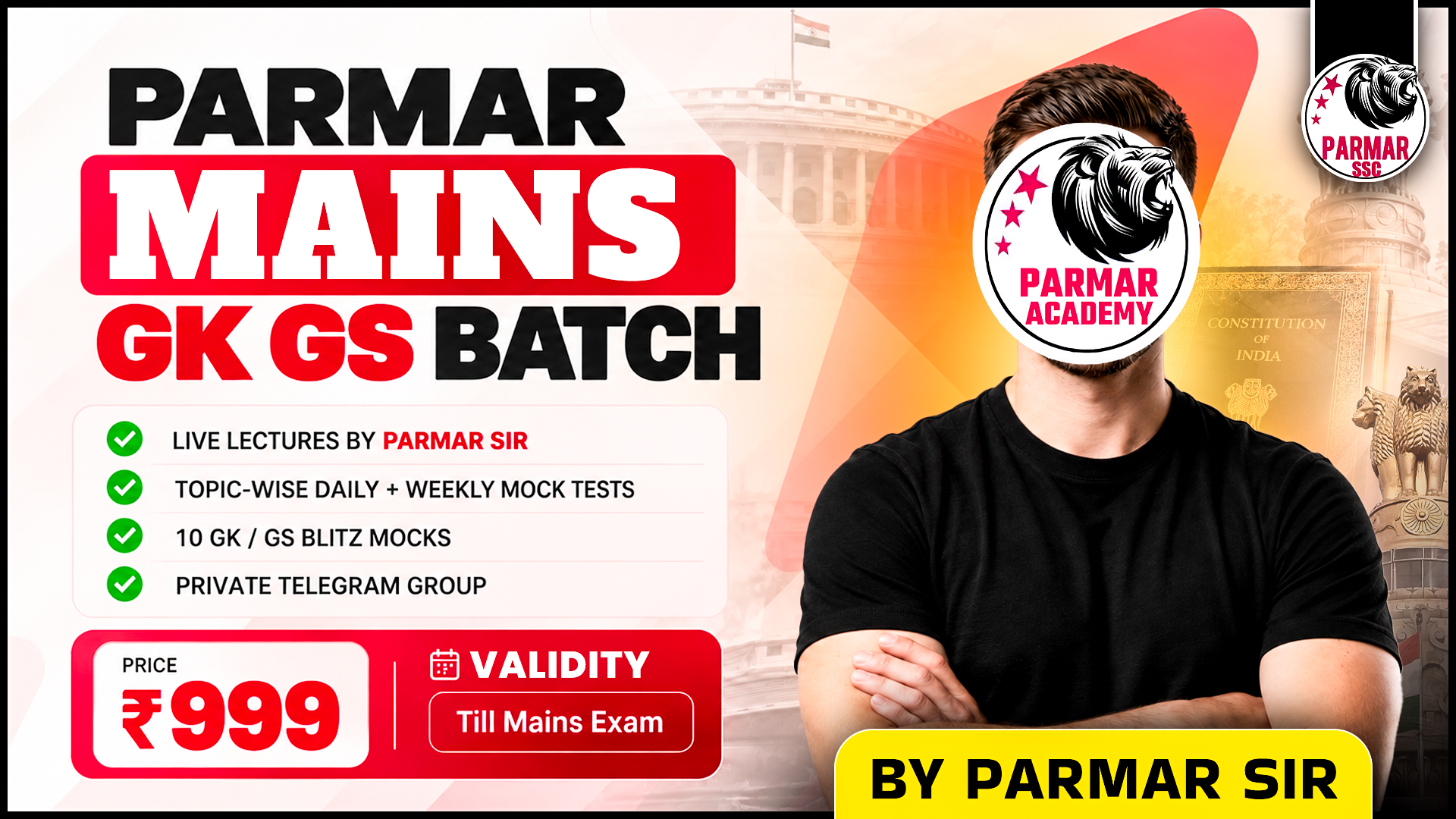 PARMAR GK SSC CGL MAINS BATCH 2026