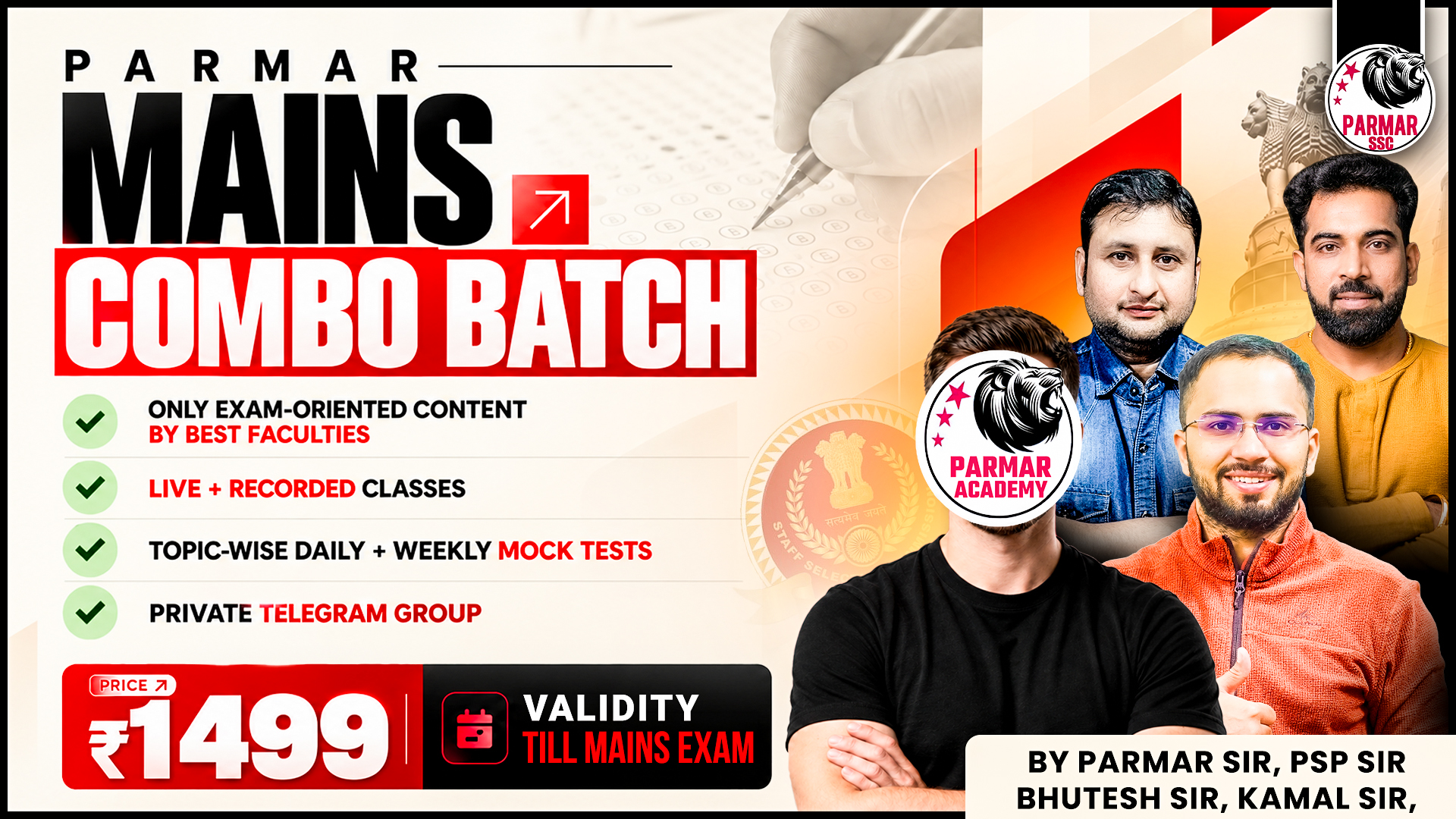 PARMAR SSC CGL MAINS COMBO BATCH 2026