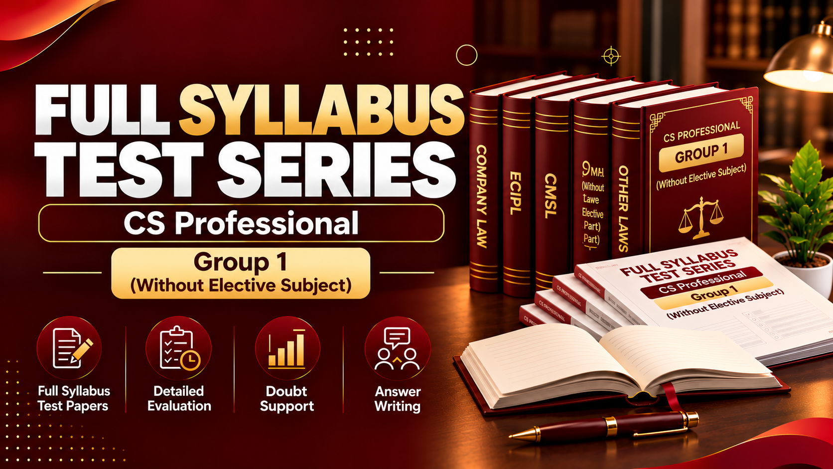 Full Syllabus Test Series - CS Professional  Group 1 (All Subjects - without elective)