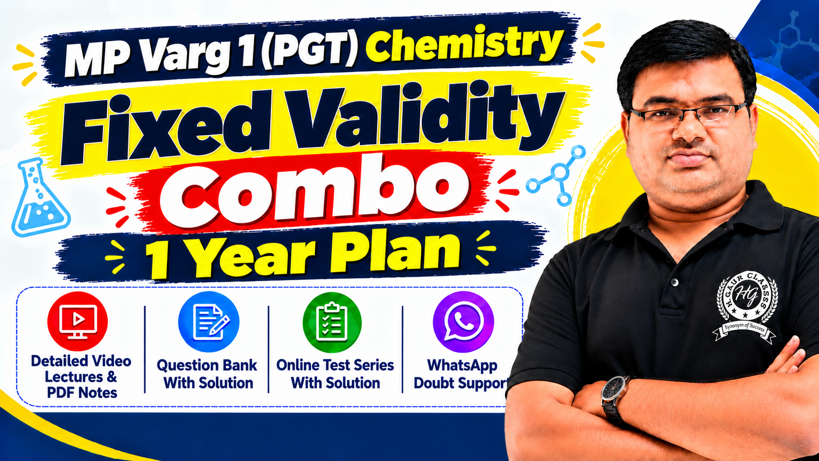 Fixed Validity Combo For MP Varg 1 (PGT) Chemistry - 1 Year Plan