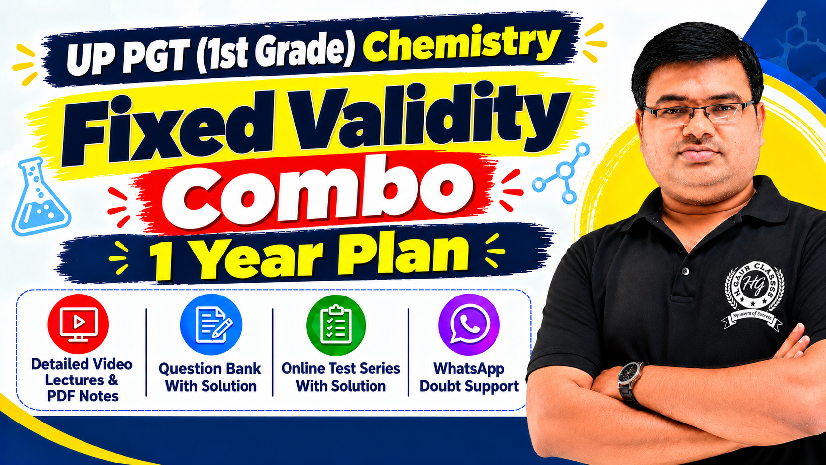 Fixed Validity Combo For UP PGT Chemistry - 1 Year Plan