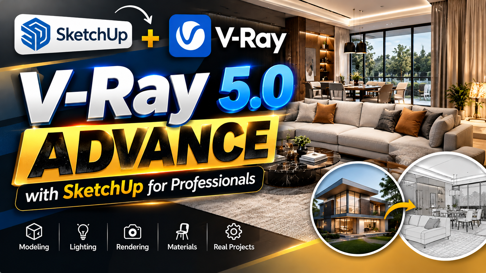 V-Ray 5.0 Advance with SketchUp for Professionals