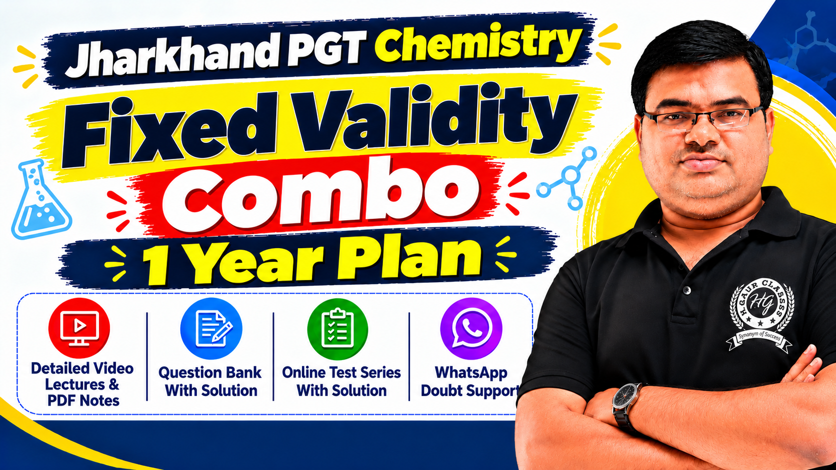 Fixed Validity Combo For Jharkhand PGT Chemistry - 1 Year Plan