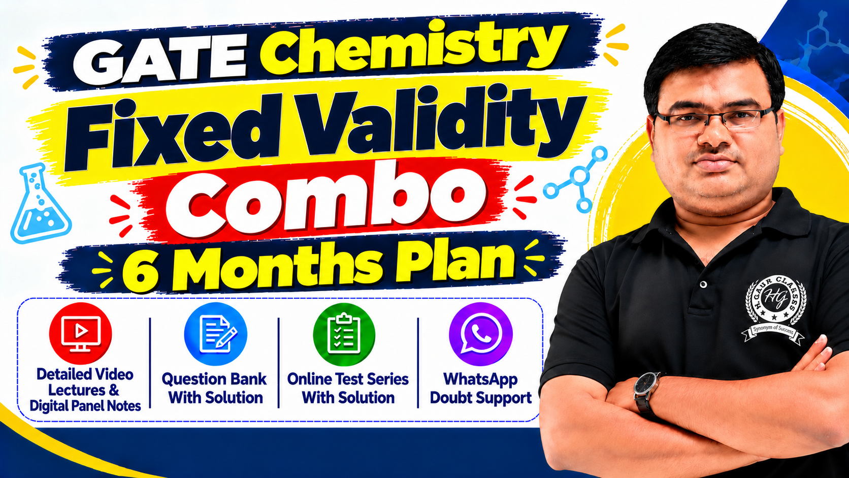 Fixed Validity Combo For GATE Chemistry - 6 Months Plan