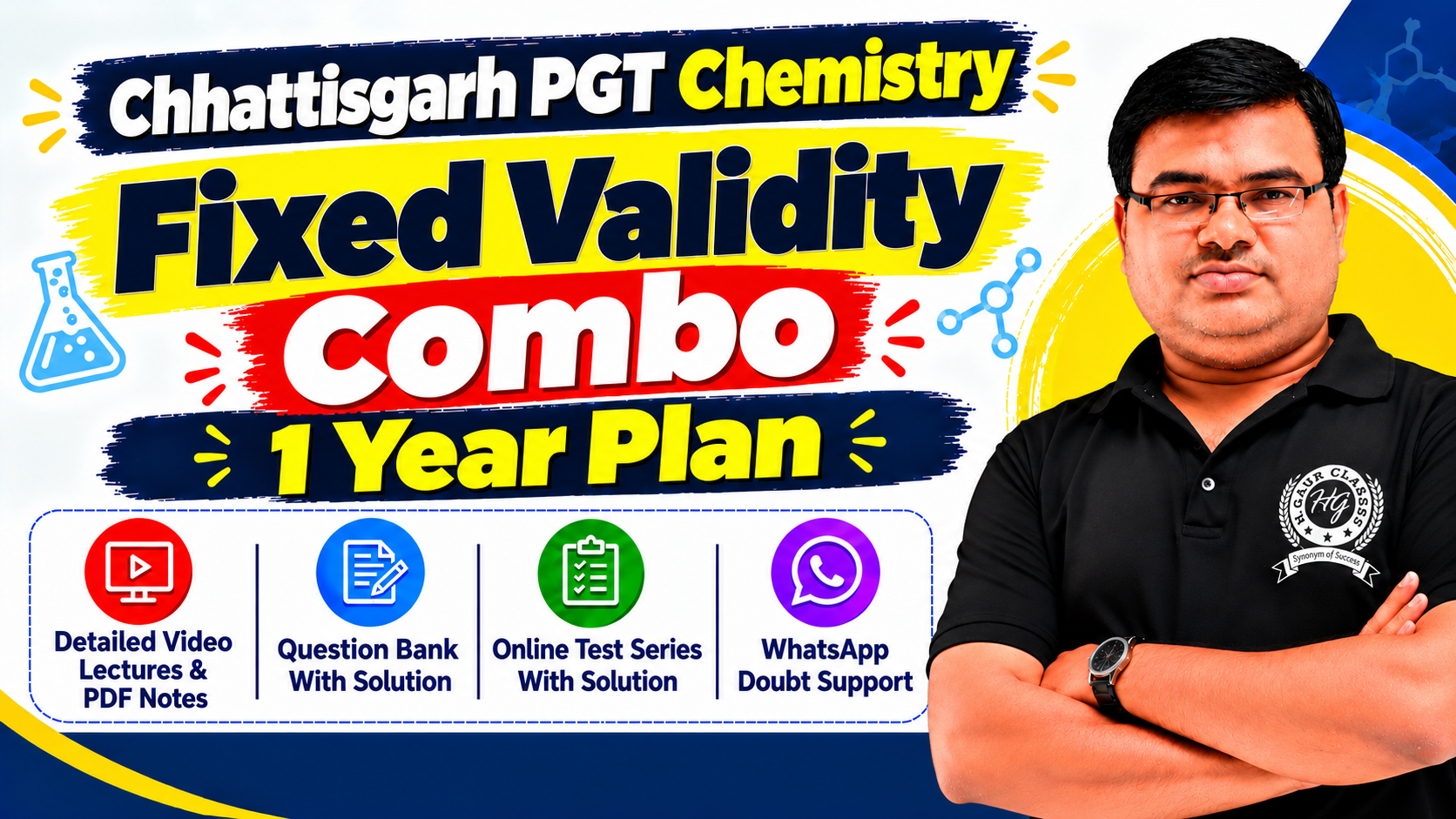 Fixed Validity Combo For Chhattisgarh PGT Chemistry - 1 Year Plan