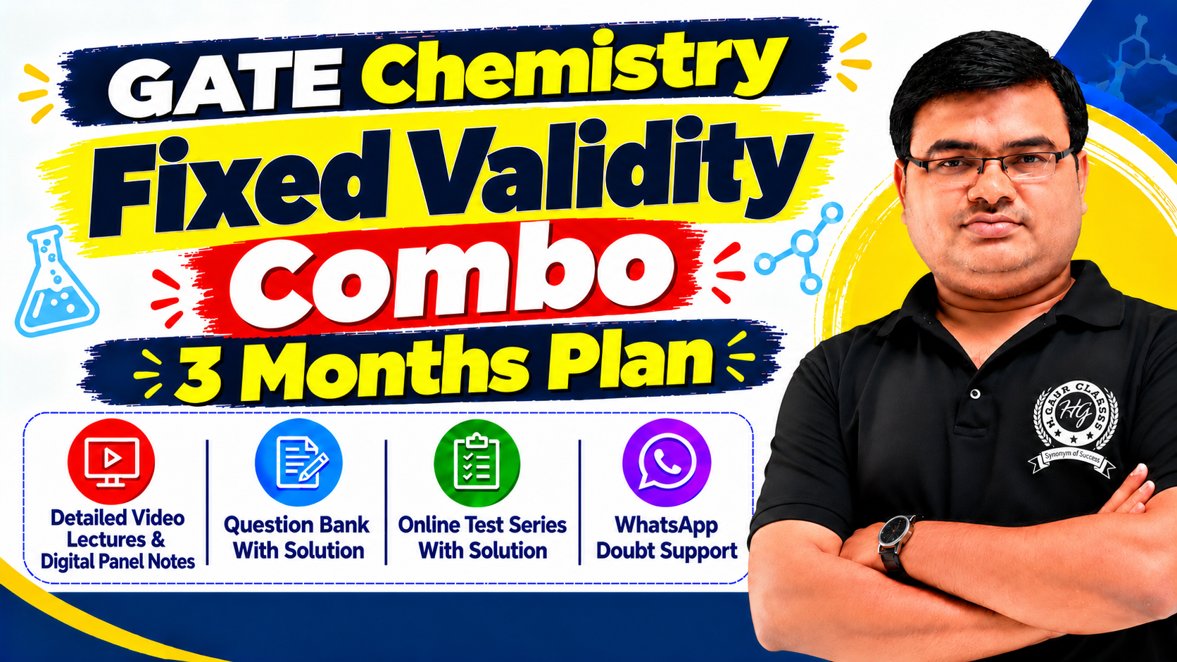Fixed Validity Combo For GATE Chemistry - 3 Months Plan