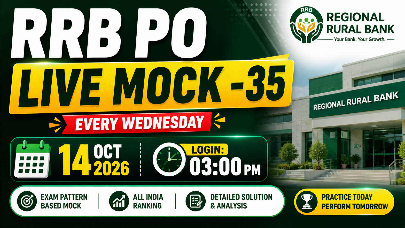 IBPS RRB PO Prelims Live Mock 2026