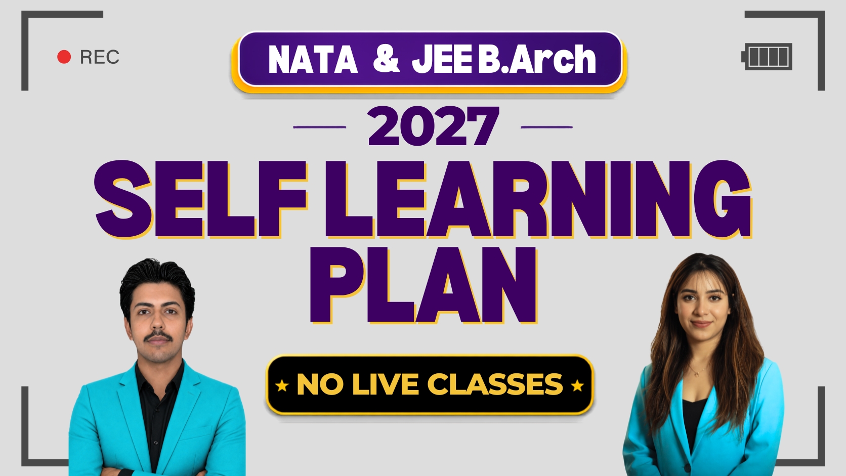NATA + JEE(B.Arch) 2027 Self Learning Plan 