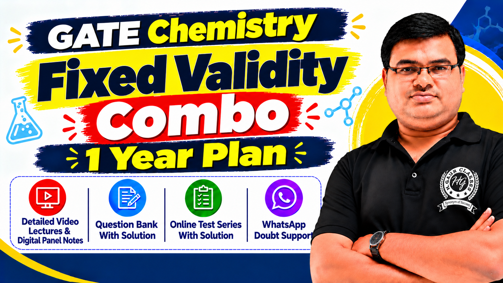 Fixed Validity Combo For GATE Chemistry - 1 Year Plan