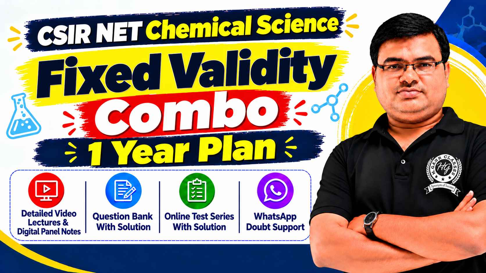 Fixed Validity Combo For CSIR NET Chemical Science - 1 Year Plan