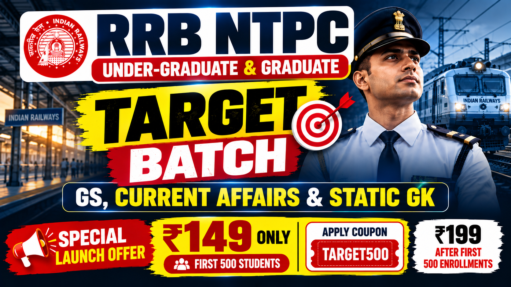 TARGET BATCH (RRB NTPC CBT-01).