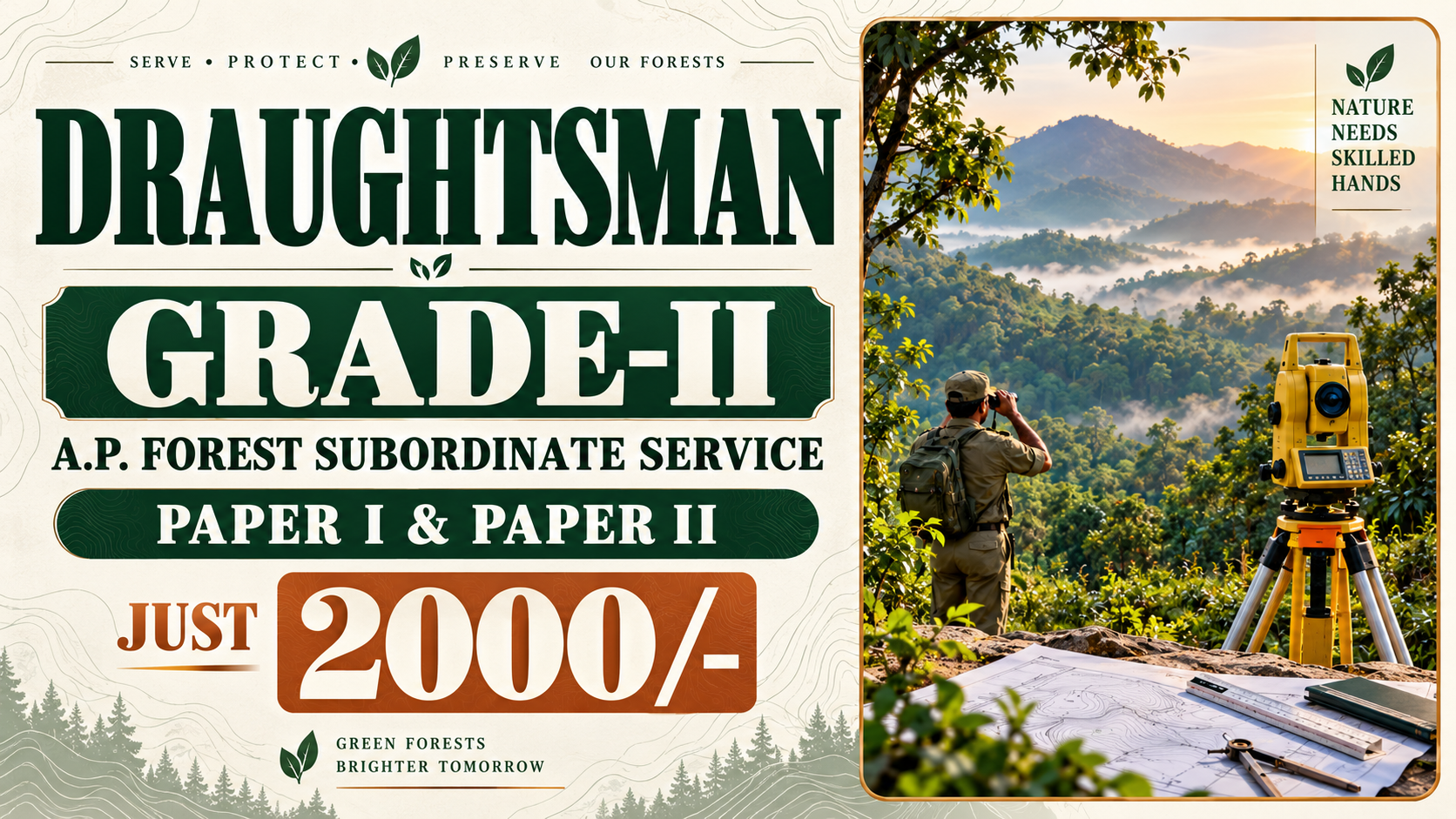 DRAUGHTSMAN GRADE-II (A.P. FOREST SUBORDINATE SERVICE)