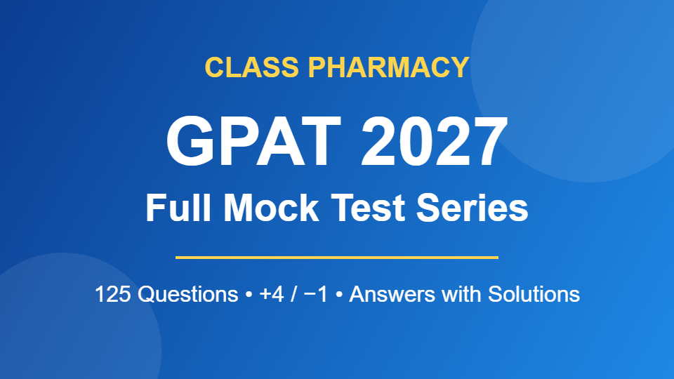 GPAT Mock Test Series 2027