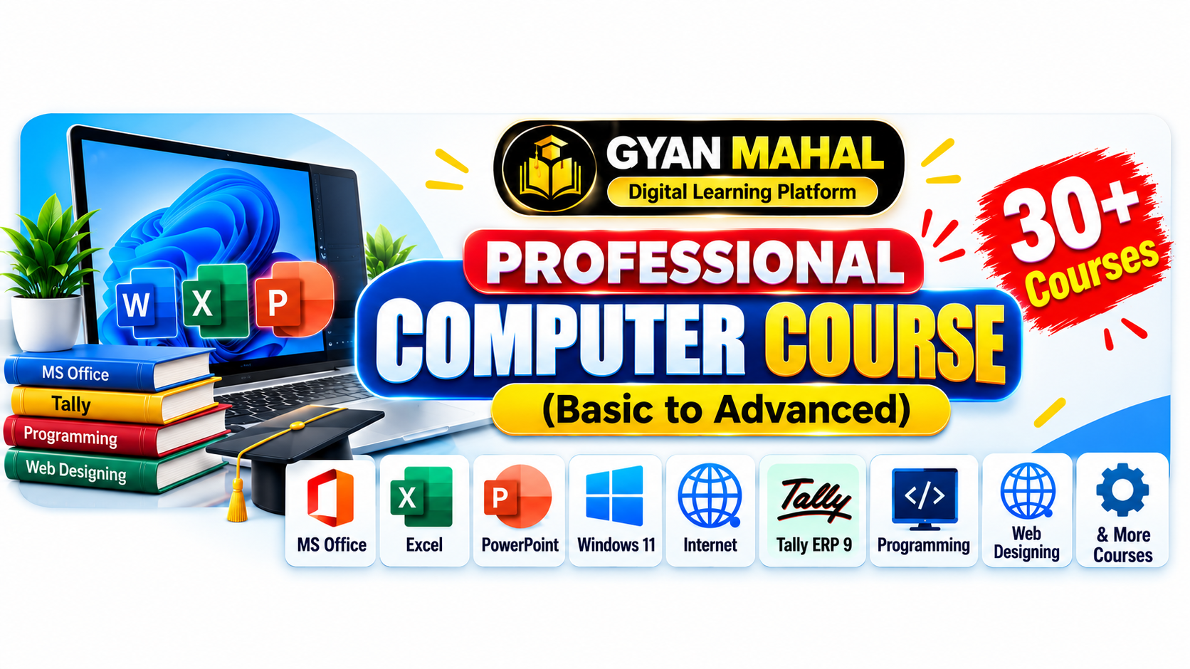 Professional Computer Course (Basic to Advanced)