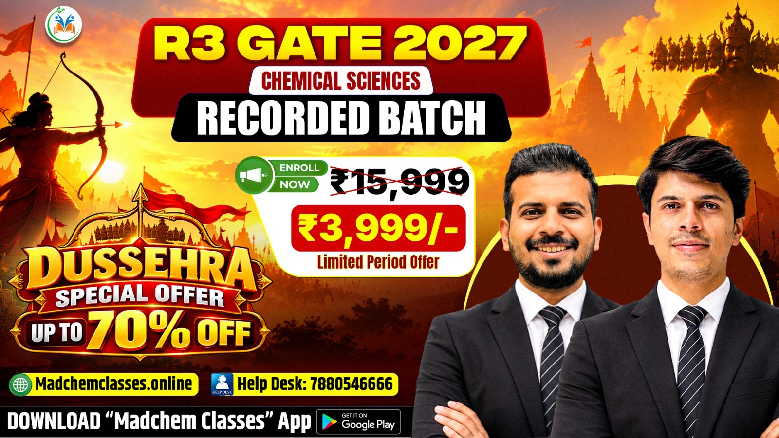 R3 GATE 2027 Chemical Sciences Recorded Batch