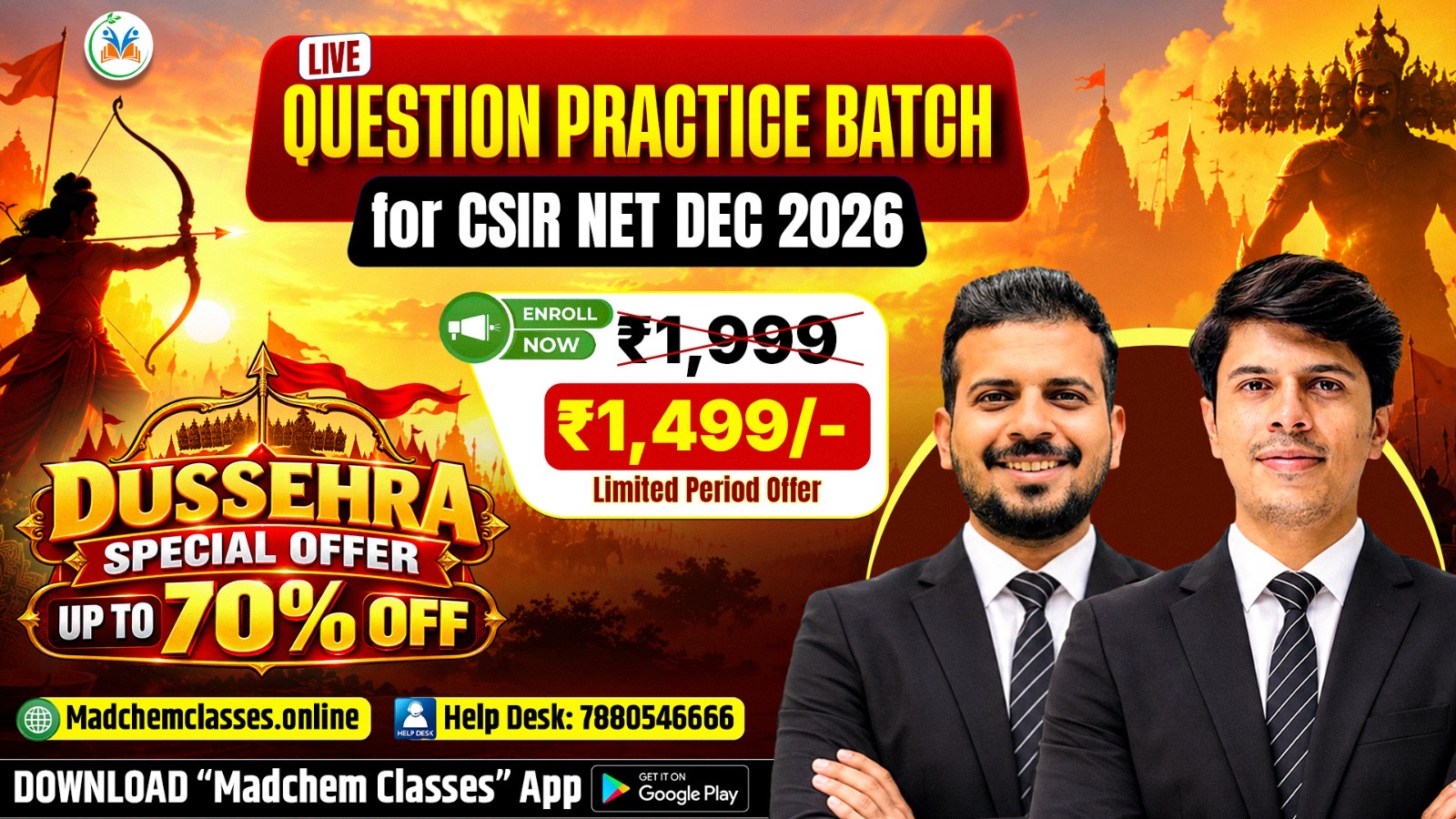 LIVE Question Practice Batch for CSIR NET DEC 2026