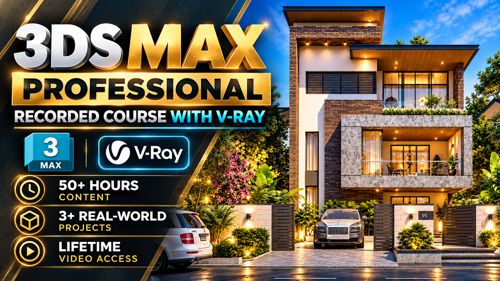 3DS Max Professional Recorded Course with V-Ray