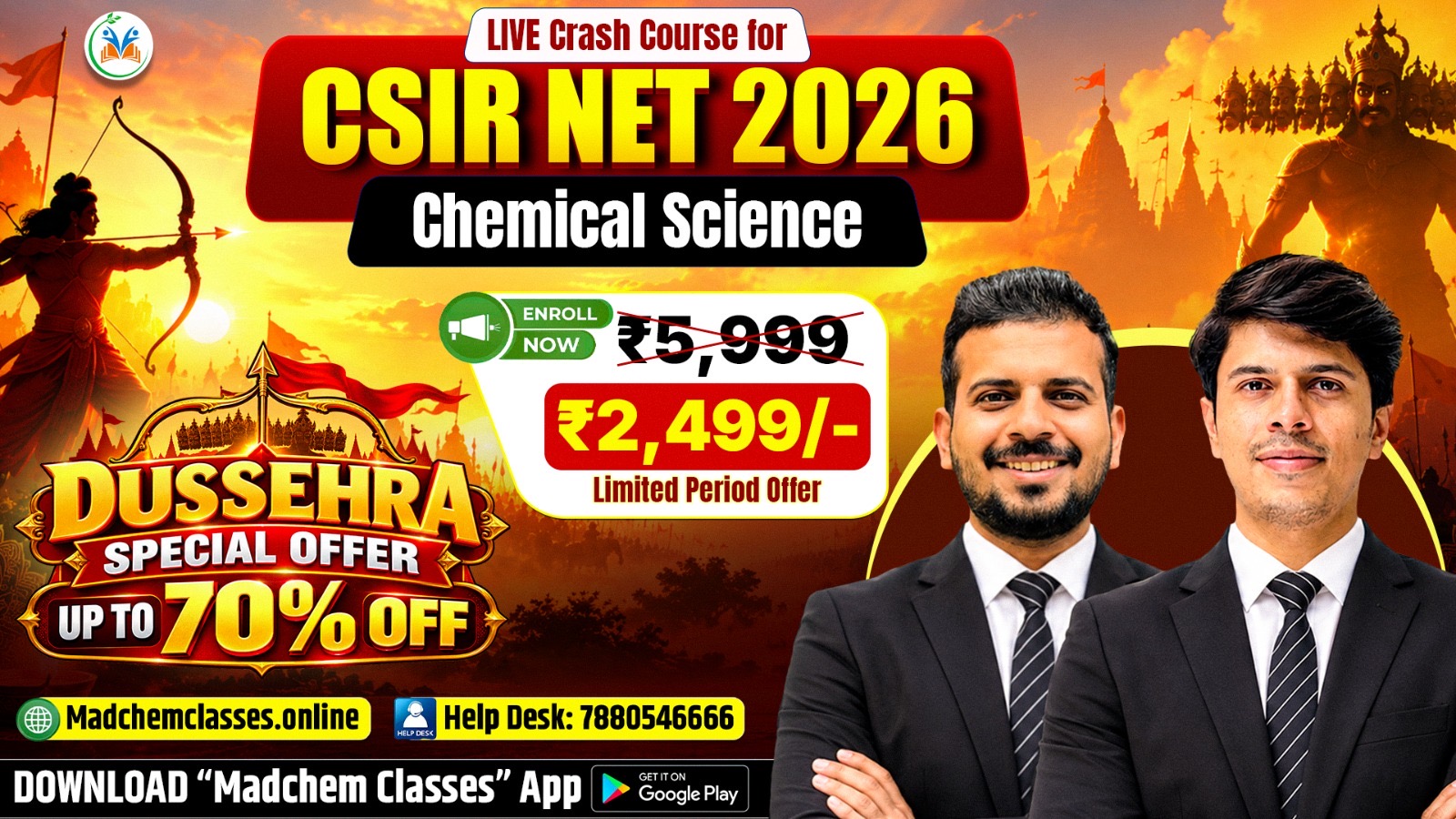 LIVE Crash Course for CSIR NET 2026 Chemical Science