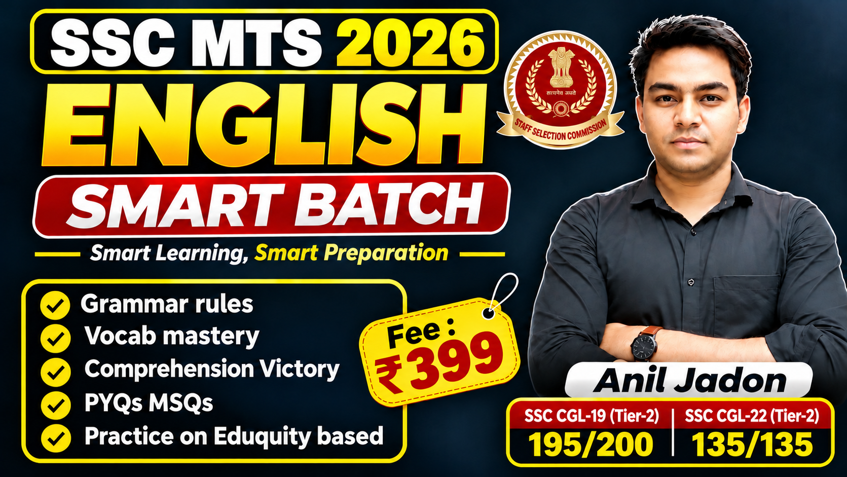 SSC MTS 2026 English Smart Batch 