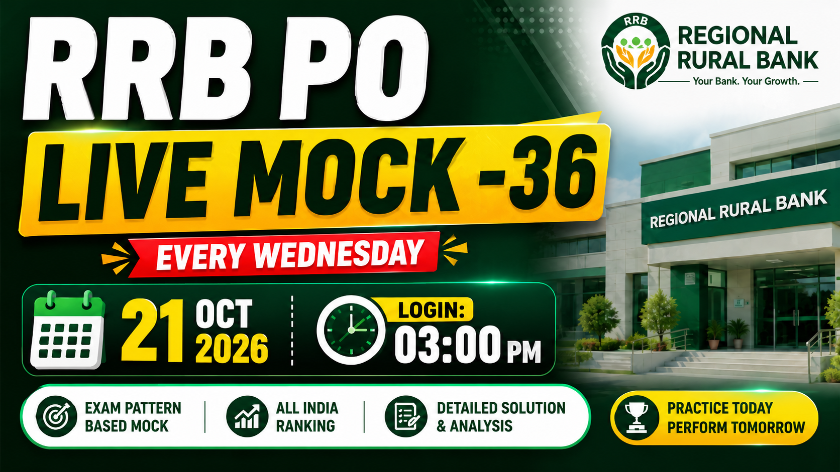 IBPS RRB PO Prelims Live Mock 2026