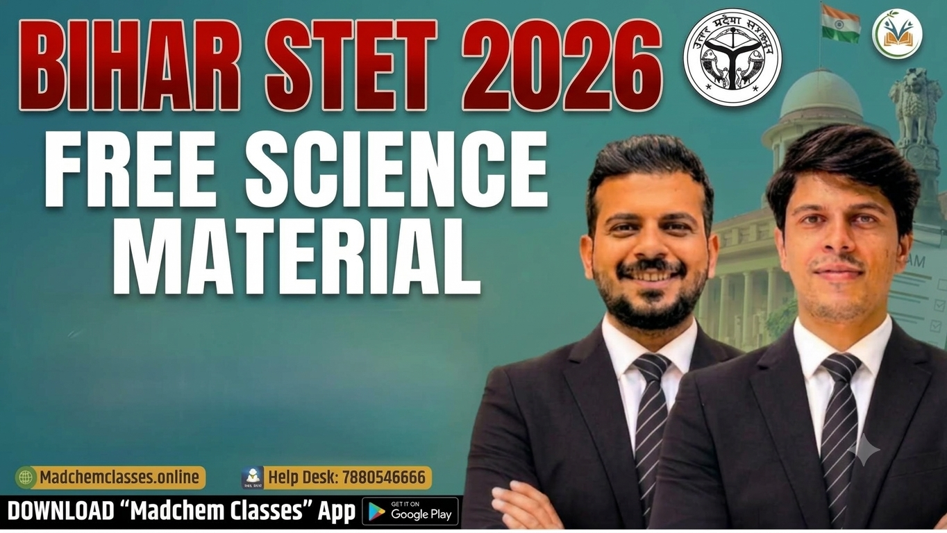 Bihar STET 2026 Chemistry Free material 