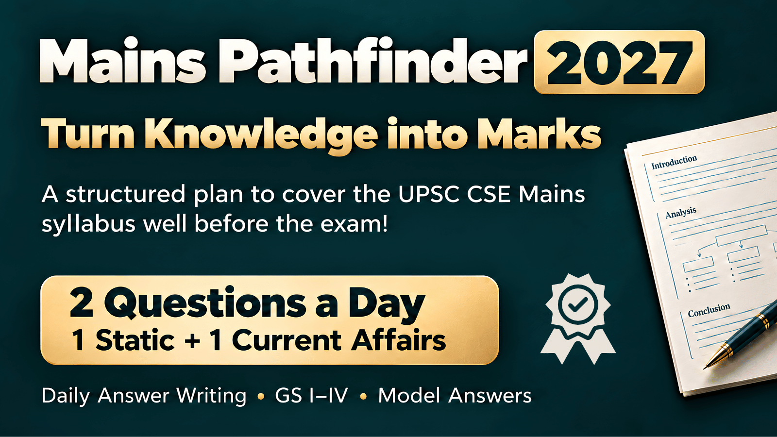 Mains Pathfinder for UPSC 2027 (Daily Mains Answer Writing)