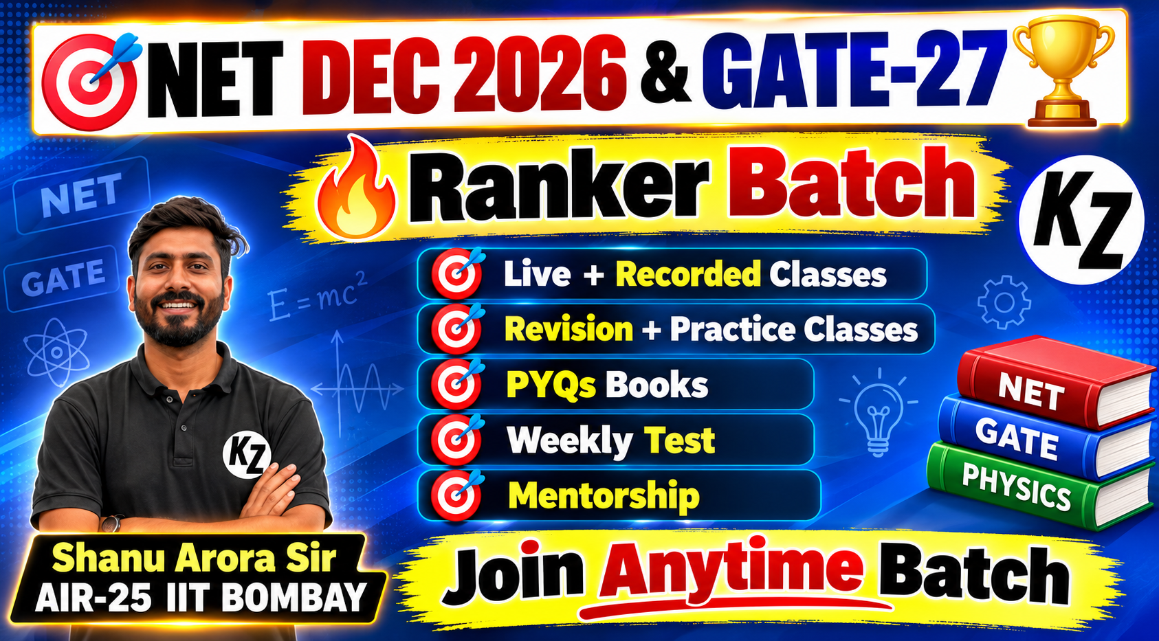 NET DEC 2026 & GATE 2027 : Ranker Batch (New 10 OCT Batch)